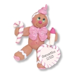 Baby Girl Gingerbread Handmade 1st Christmas Ornament