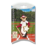 Baseball Belly Bear Personalized Ornament in Custom Gift Box