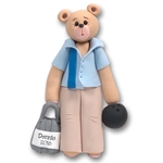 Bowler Belly Bear Personalized Ornament Limited Edition