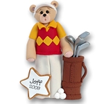 Belly Bear Golfer<br>Personalized Ornament
