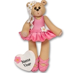 Ballerina Belly Bear Ballet Dancer Personalized Ballet Ornament