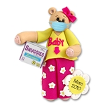 Belly Bear "Mom to Be" w/ Face Mask  Pregnant Covid-19 / Pandemic / Coronavirus Ornament  - ON SALE!