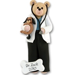 Belly Bear Veterinarian Personalized Christmas Ornament