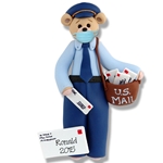 Covid-19 Mailman w/ Face Mask Pandemic / Coronavirus Personalized Ornament  - ON SALE!