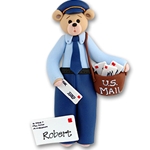 Belly Bear Mailman<br>Personalized Ornament
