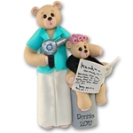 Belly Bear Hairdresser Personalized Ornament - Custom Ornaments