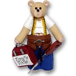 Belly Bear Carpenter<br>Personalized Ornament