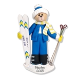 Skier Belly Bea Personalized Christmas Ornament