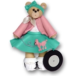 Belly Bear 50's Girl Personalized Ornament