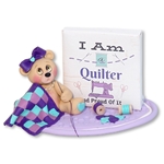 "Quinnlyn's Quilt" Handmade Polymer Clay Figurine