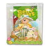 Belly Bear Girl w/Rabbit Easter Figurine in Custom Gift Box