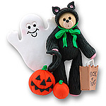 Belly Bear Cat<br>Personalized <br>Halloween Ornament