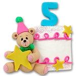 5th Year Birthday Cake Handmade Personalized Ornament