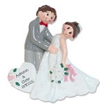 Bride & Groom RESIN Personalized Wedding Ornament