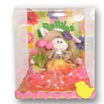 Belly Bunny Girl w/Tulips Easter  Figurine in Custom Gift Box