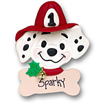 Dalmatian w/Firehat<br>Personalized Dog Ornament
