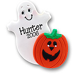 Ghost w/Sm. Pumpkin<br>Personalized Ornament