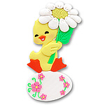 Baby Duck w/Daisy & Egg Personalized Ornament