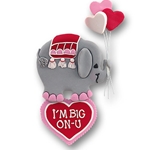 Big on U Elephant<br>Personalized Valentine Ornament