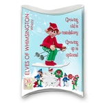 Whizzy the Elf - Personalized Skier Christmas Ornament - in Gift Box