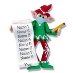 Winston the Covid-19 Elf w/ Santa's List Pandemic  Personalized Elf Ornament - ON SALE!