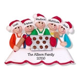 Baking Family if 5 Polymer Clay Ornament
