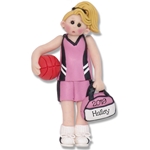 Basketball Player-Female - Blonde Personalized Ornament - Limited Edition