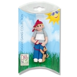 Giggle Gang Boy with Puppy Personalized Ornament in custom gift box