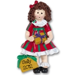 RESIN Christmas Girl Personalized Ornament