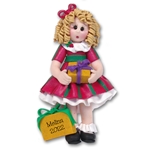 Giggle Gang Handmade Christmas Girl Personalized Ornament