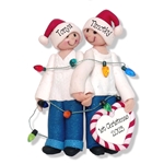 Couple with Lights Handmade Personalized Ornament