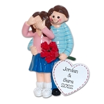 Surprise!  "Flowers for my Sweetheart Couple" Personalized Christmas Ornament