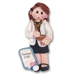 Female Pharmacist Handmade Polymer Clay Personalized Ornament - Limited Edition