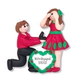 Proposal / Engagement Couple Personalized Christmas Ornament