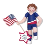World Cup Soccer Player Handmade Polymer Clay Ornament