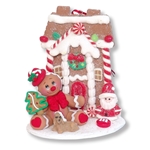 Gingerbread Clay Figure with Gingerbread House