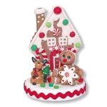 Gingerbread Clay Figure with Gingerbread House & Reindeer