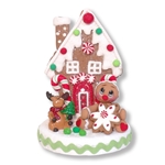 Gingerbread Clay Figure with Gingerbread House & Reindeer