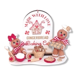 Gingerbread Figurine with Large Candy Cane - CLONED