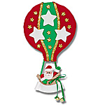 Hot Air Balloon w/3 Stars Personalized Family Ornament