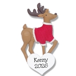 Reindeer Personalized Christmas Ornament