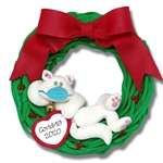 Covid-19 Cat in Wreath Pandemic Coronavirus Personalized Cat Ornament