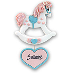 Rocking Horse w/Heart<br>Personalized Ornament