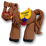 Cowboy's Horse Personalized Christmas Ornament