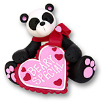 Beary Special Panda Bear Valentine Figurine