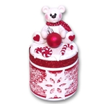 Peppermint Polar Bear Candy or Trinket Jar