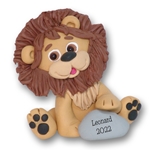 Lion HANDMADE Polymer Clay Personalized Christmas Ornament