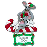 Merry Mouse Couple<br>Personalized Couples<br>Ornament