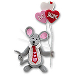 Merry Mouse Sweetheart Boy Valentine Figurine