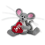 Merry Mouse Valentine Sweetheart Baby Figurine